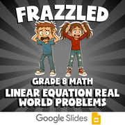 Linear Equation Real World Problems FRAZZLED Math Game - No Prep Grade 8 Review