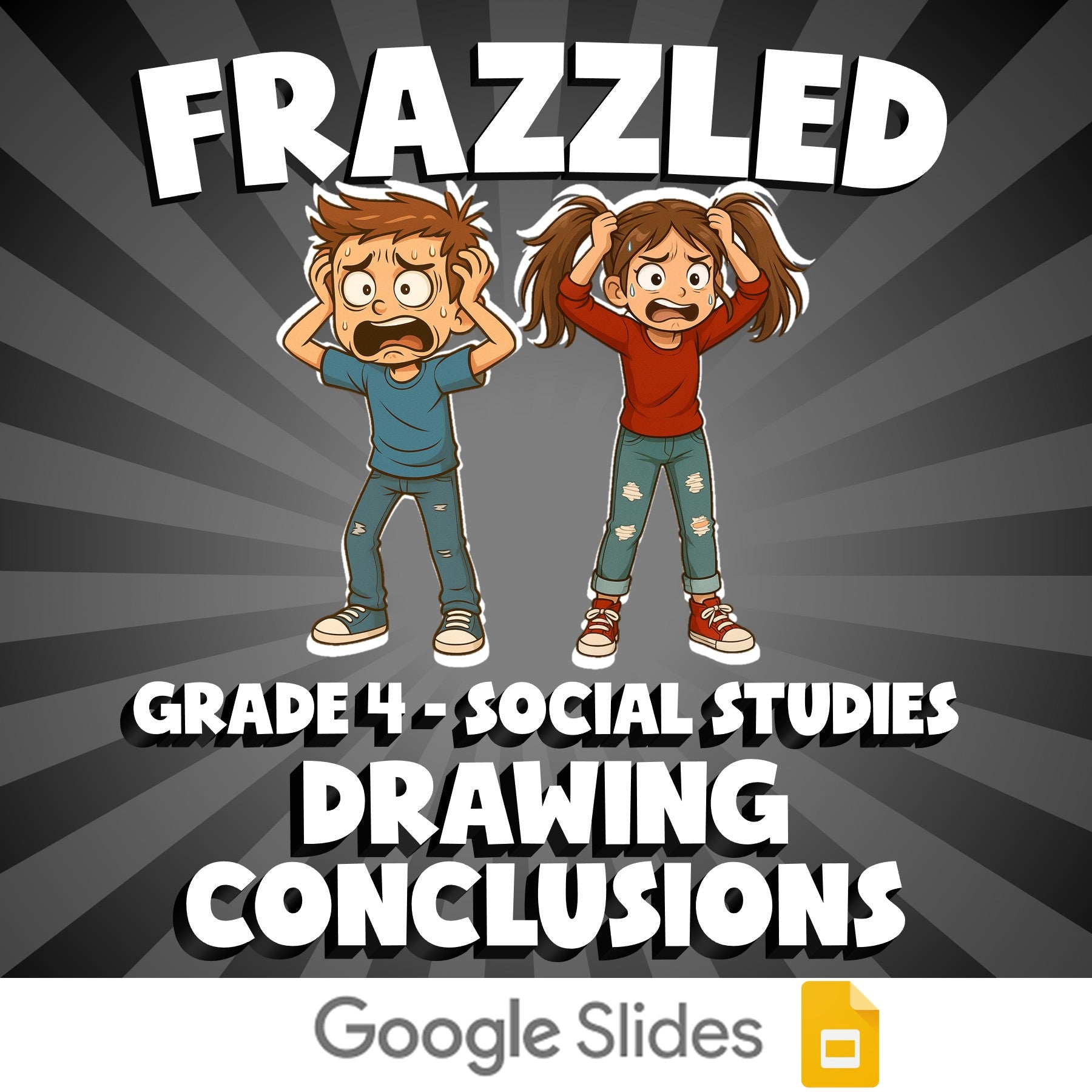 Drawing Conclusions FRAZZLED Socials Game - No Prep Grade 4 Review Activity