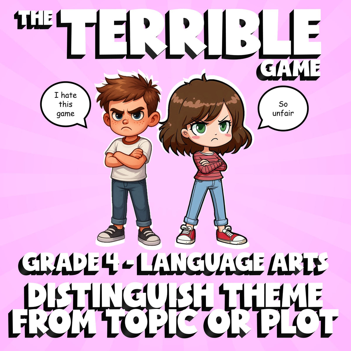 Distinguish Theme From Topic or Plot THE TERRIBLE GAME - Grade 4 ELA Review