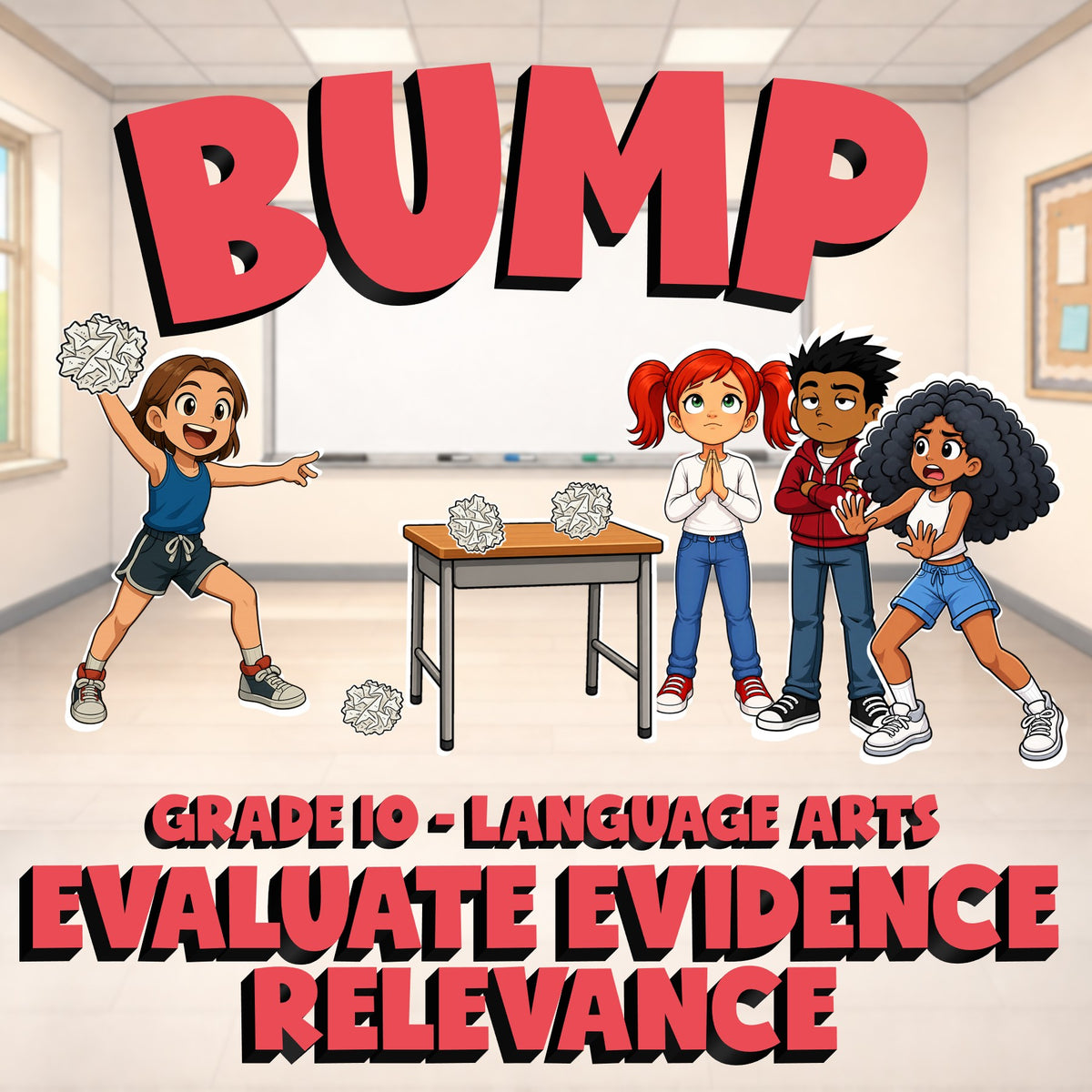 Evaluate Evidence Relevance BUMP ELA Game - No Prep Grade 10 Review Activity