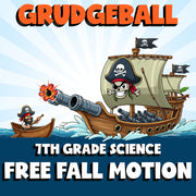 Free Fall Motion GRUDGEBALL Science Game - No Prep Grade 7 Review Activity