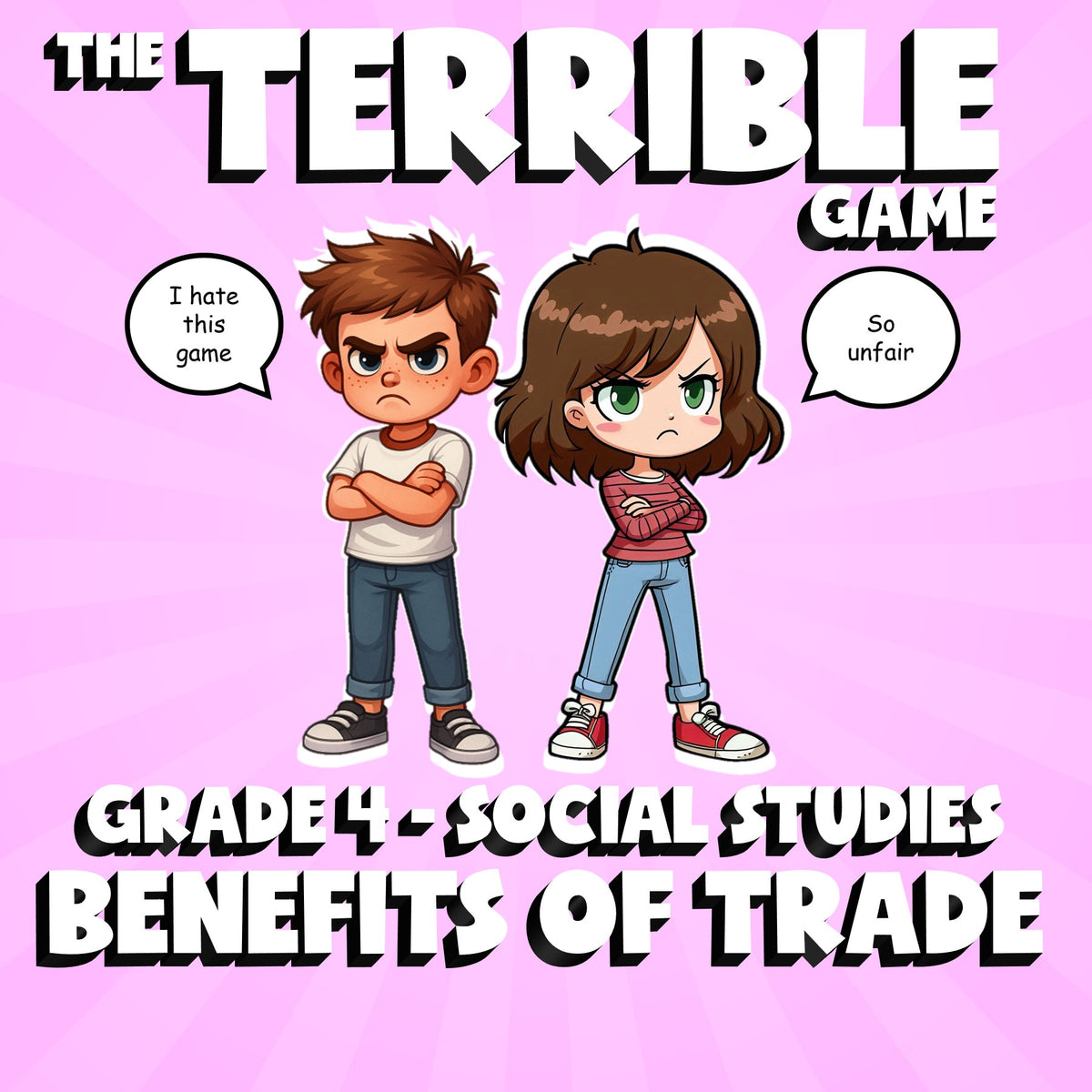 Benefits of Trade THE TERRIBLE GAME - No Prep Grade 4 Socials Review Activity