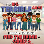Find the Error - Goals & Ambitions BIG TERRIBLE GAME - No Prep French Exercise