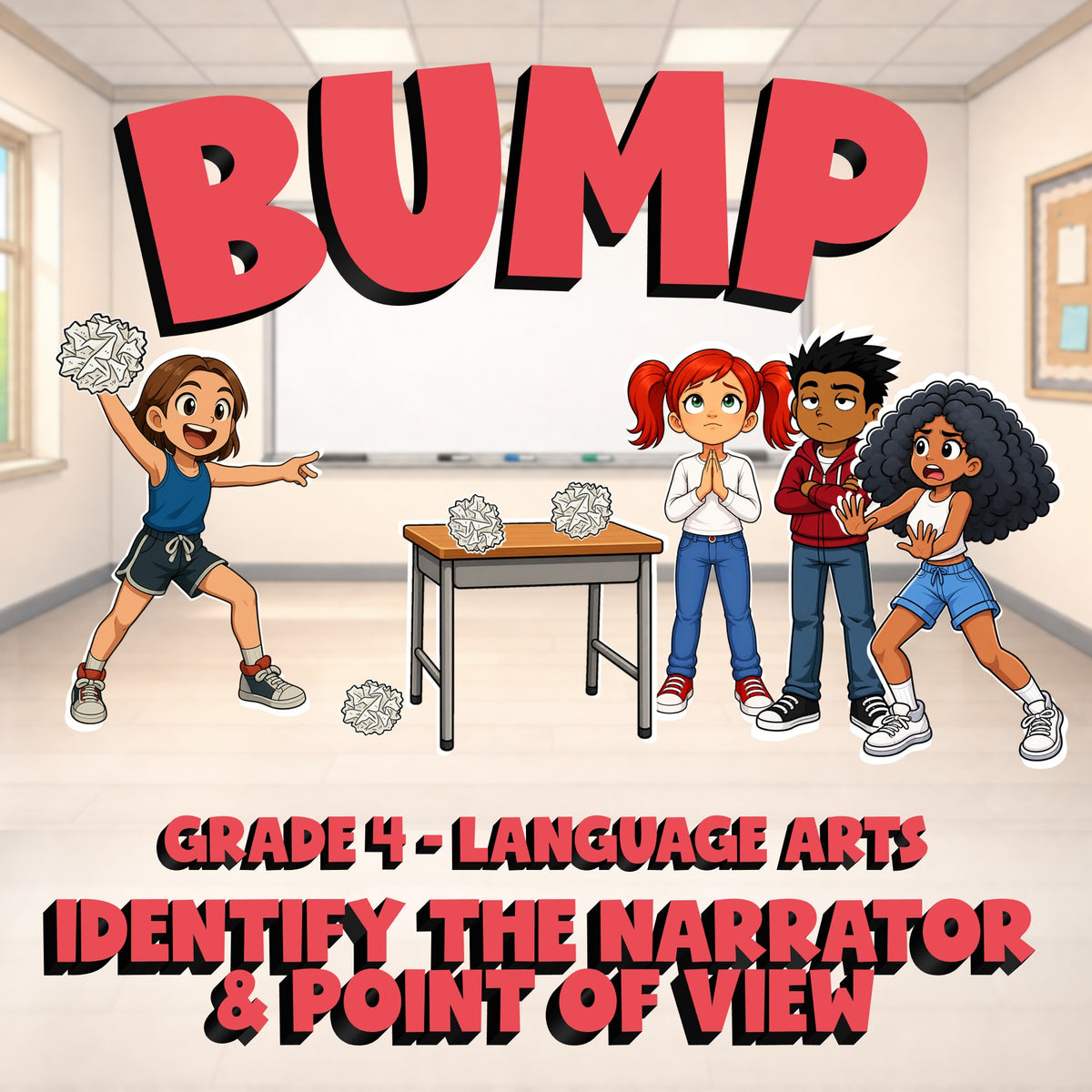 Identify the Narrator & Point of View BUMP ELA Game - No Prep Grade 4 Review