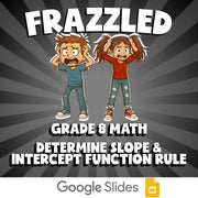 Determine Slope & Intercept Function Rule FRAZZLED Math Game - No Prep Grade 8