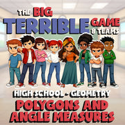 Polygons and Angle Measures BIG TERRIBLE GAME - No Prep Geometry Math Review