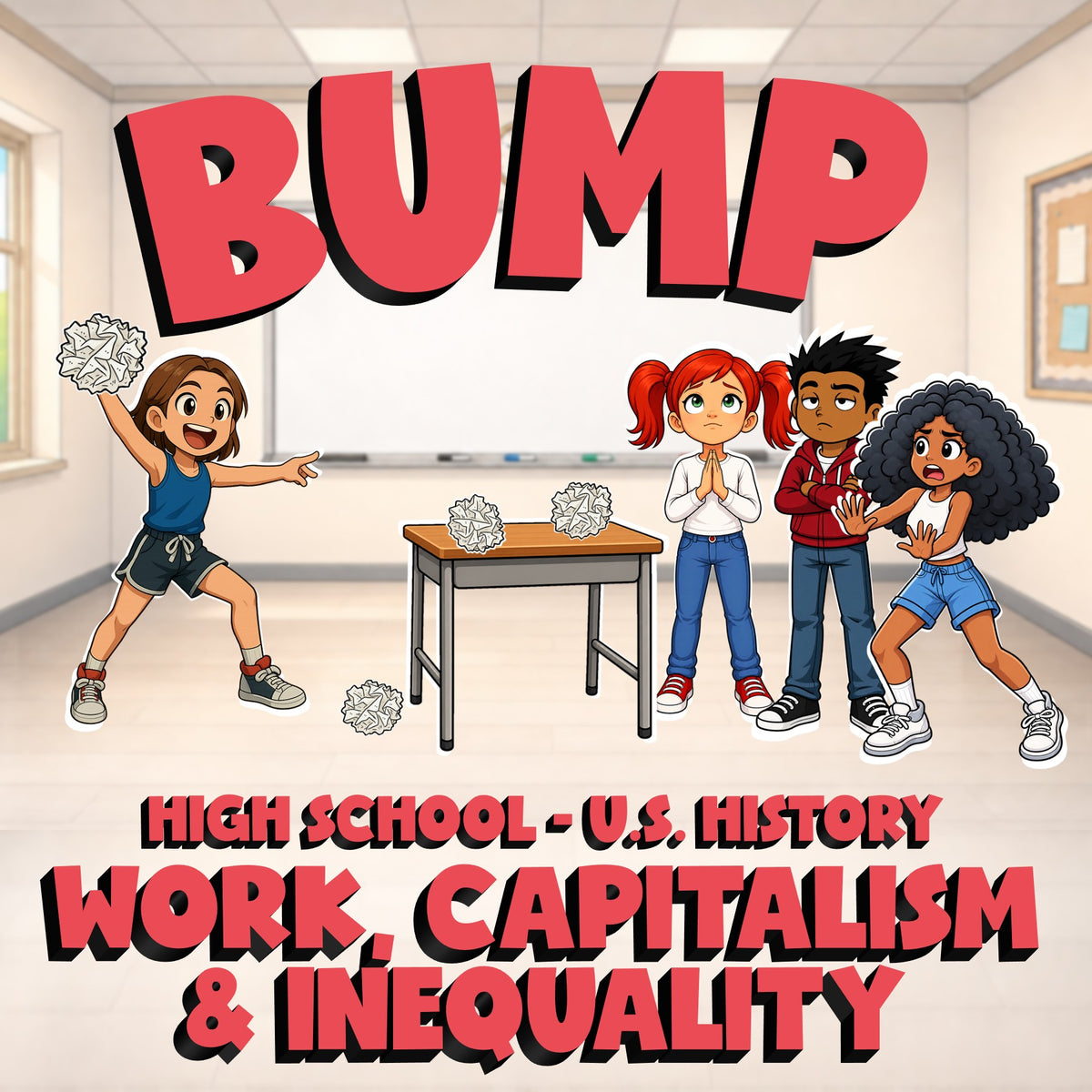 Work, Capitalism & Inequality BUMP U.S. History Game - No Prep Review Activity