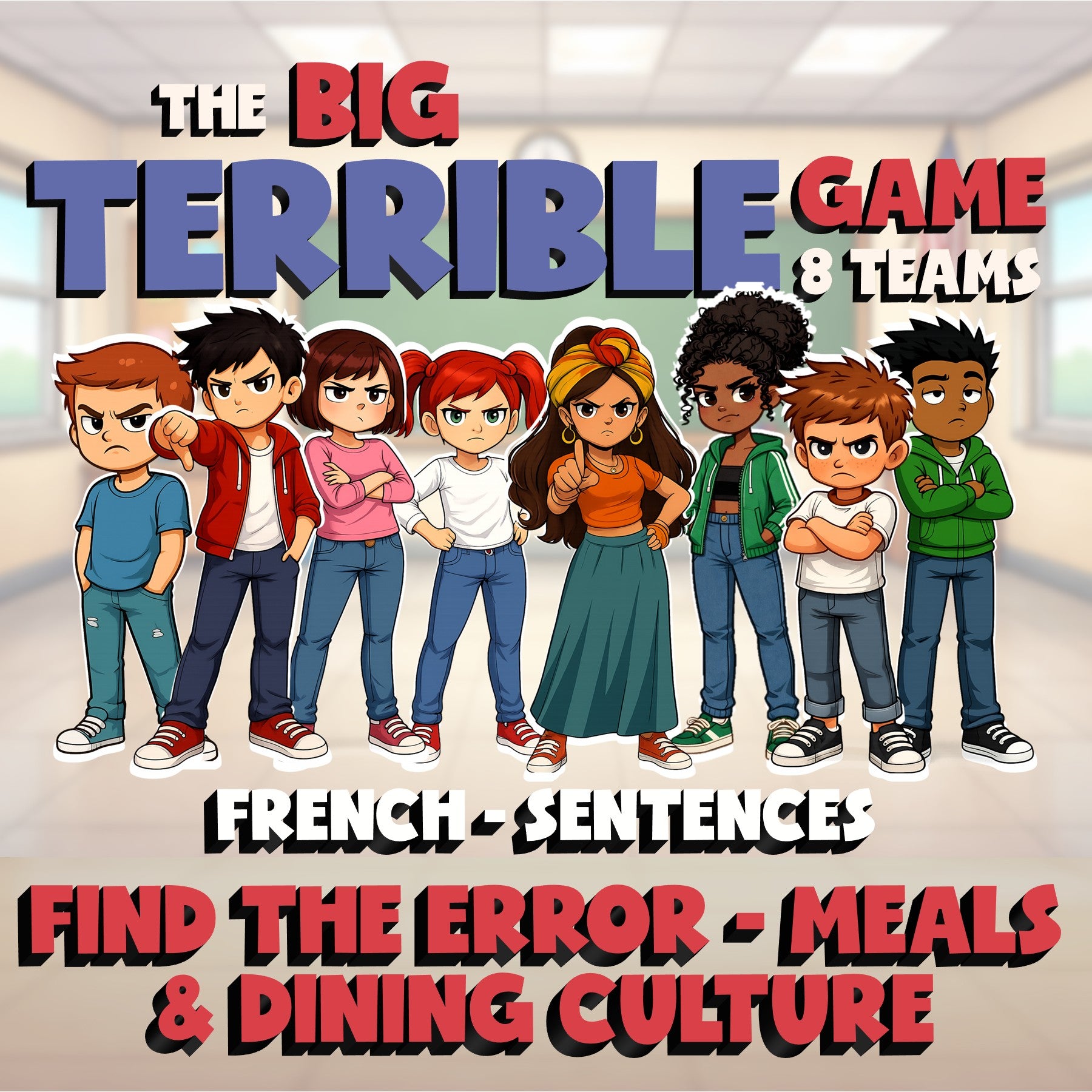 Find the Error - Meals & Dining Culture BIG TERRIBLE GAME - French Exercise