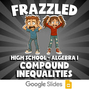 Compound Inequalities FRAZZLED Math Game - No Prep Algebra 1 Review Activity