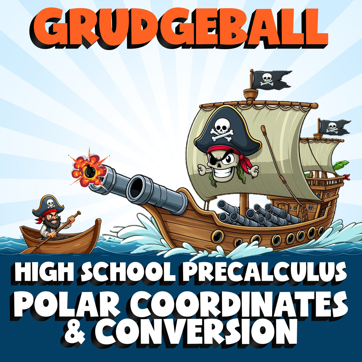 Polar Coordinates & Conversion GRUDGEBALL Math Game - No Prep PreCalculus Review