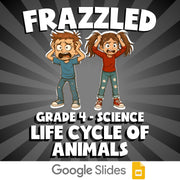 Life Cycle of Animals FRAZZLED Science Game - No Prep Grade 4 Review Activity
