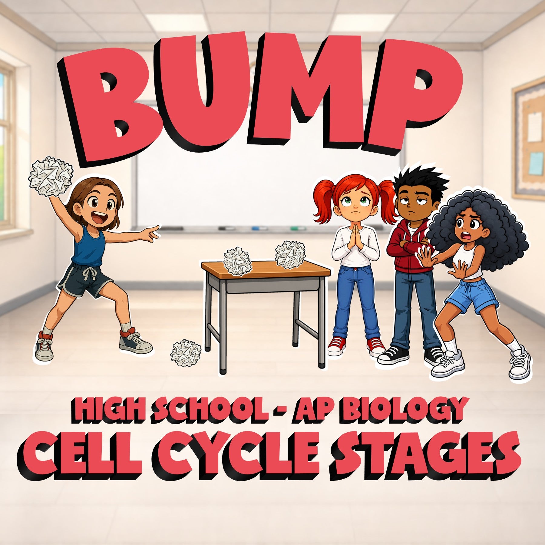 Cell Cycle Stages BUMP Science Game - No Prep AP Biology Review Activity