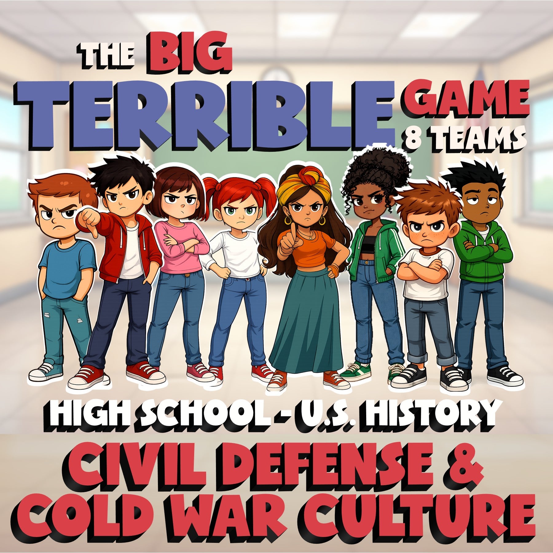 Civil Defense & Cold War Culture BIG TERRIBLE GAME - No Prep U.S. History Review
