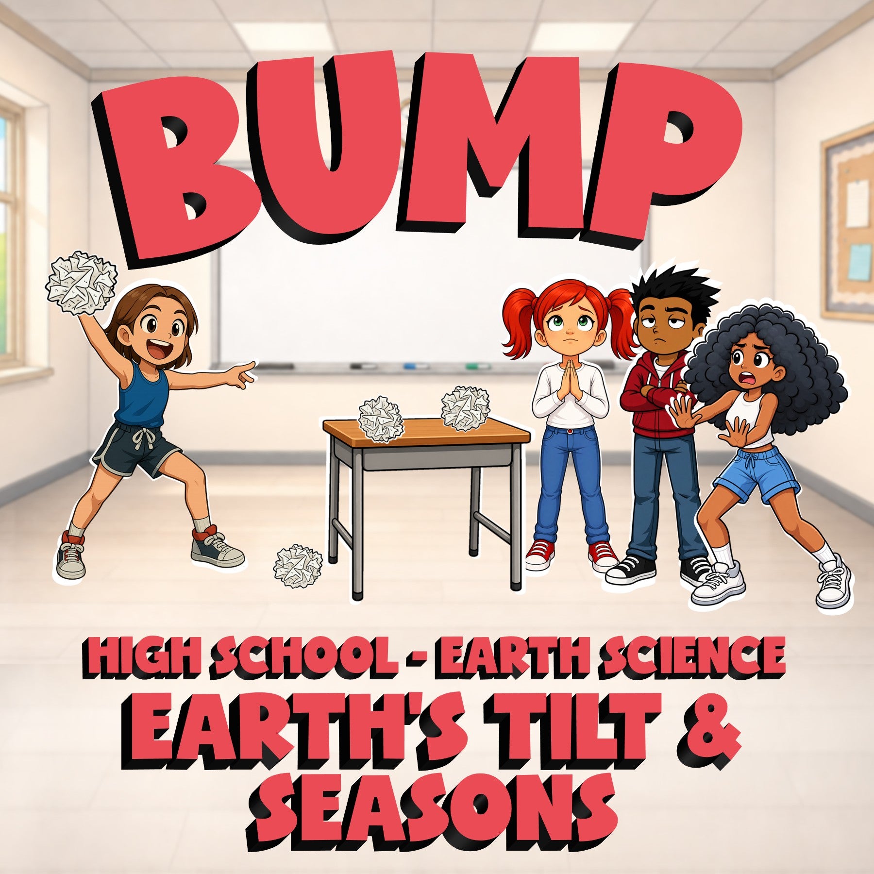 Earth’s Tilt & Seasons BUMP Game - No Prep Earth Science Review Activity