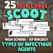 Types of Infectious Agents SCOOT TASK CARDS Science Game - No Prep AP Biology