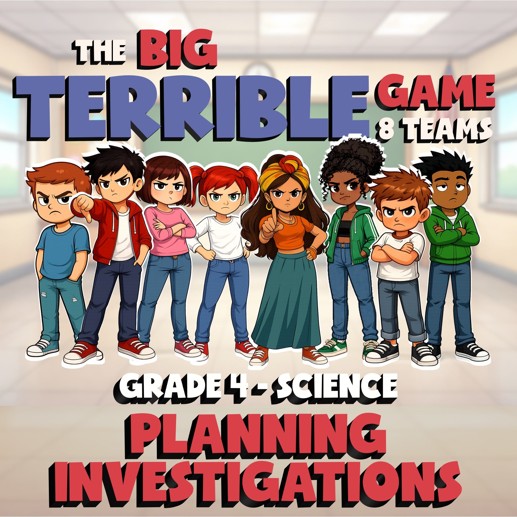 Planning Investigations BIG TERRIBLE GAME - No Prep Grade 4 Science Review