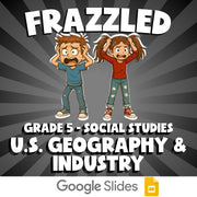 U.S. Geography & Industry FRAZZLED Socials Game - No Prep Grade 5 Review