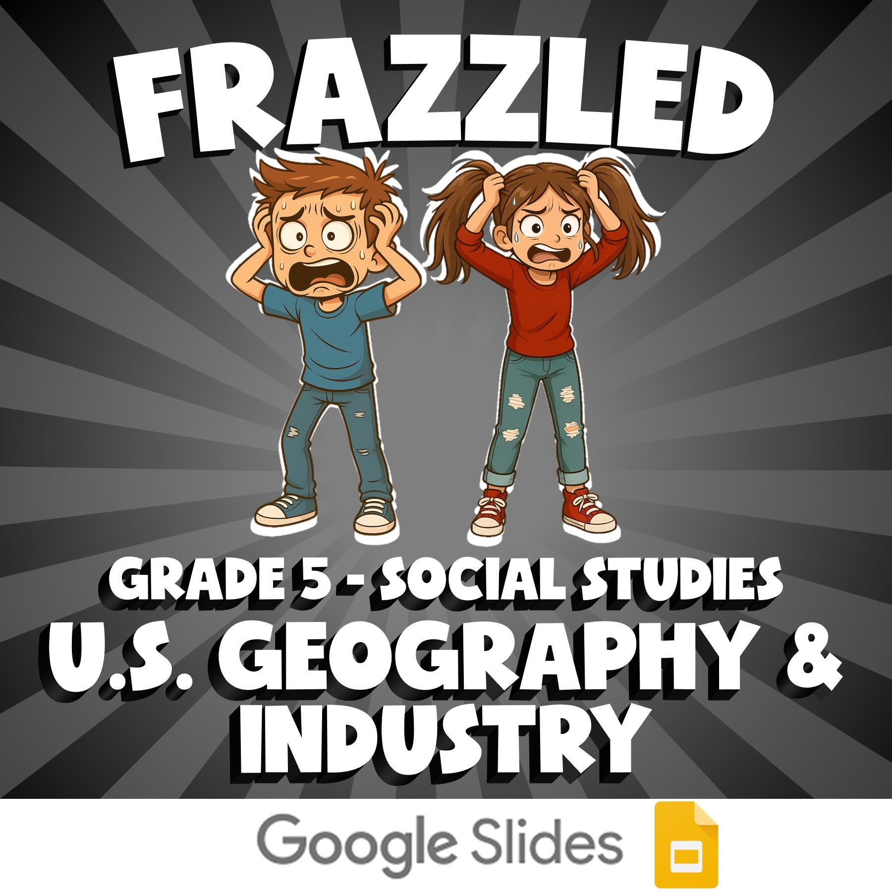 U.S. Geography & Industry FRAZZLED Socials Game - No Prep Grade 5 Review