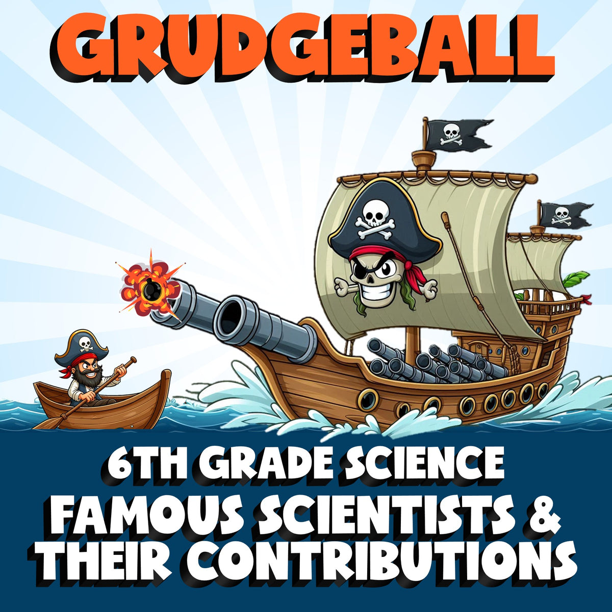 Famous Scientists & Their Contributions GRUDGEBALL Science Game - Grade 6