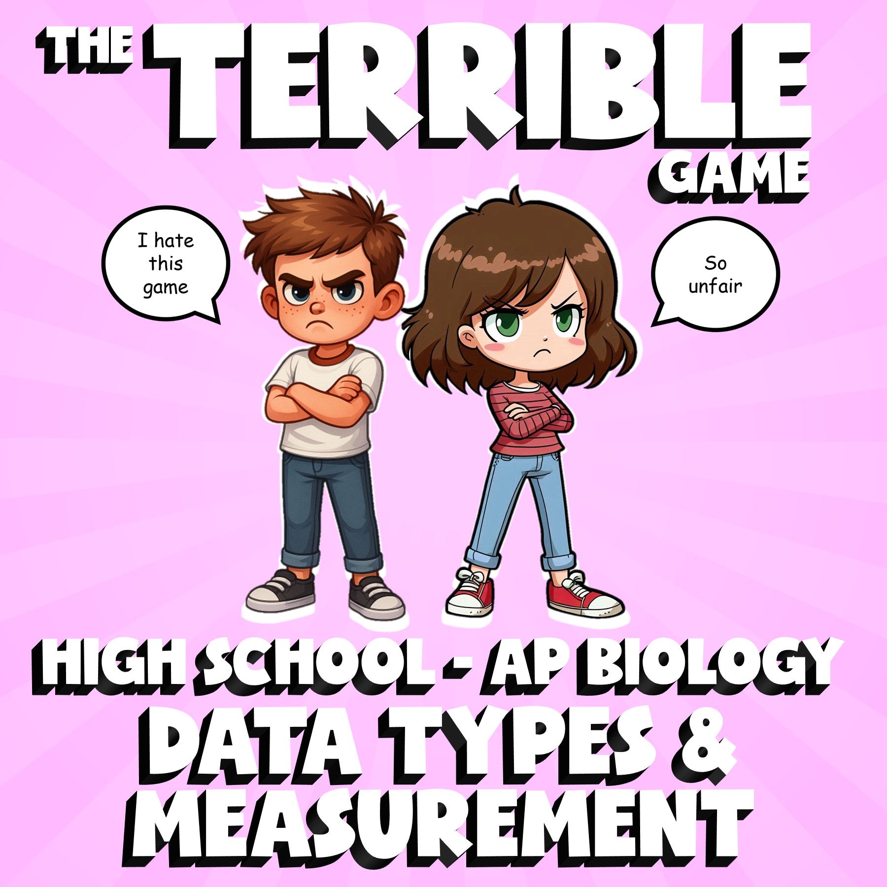 Data Types & Measurement THE TERRIBLE GAME - No Prep AP Biology Science Review