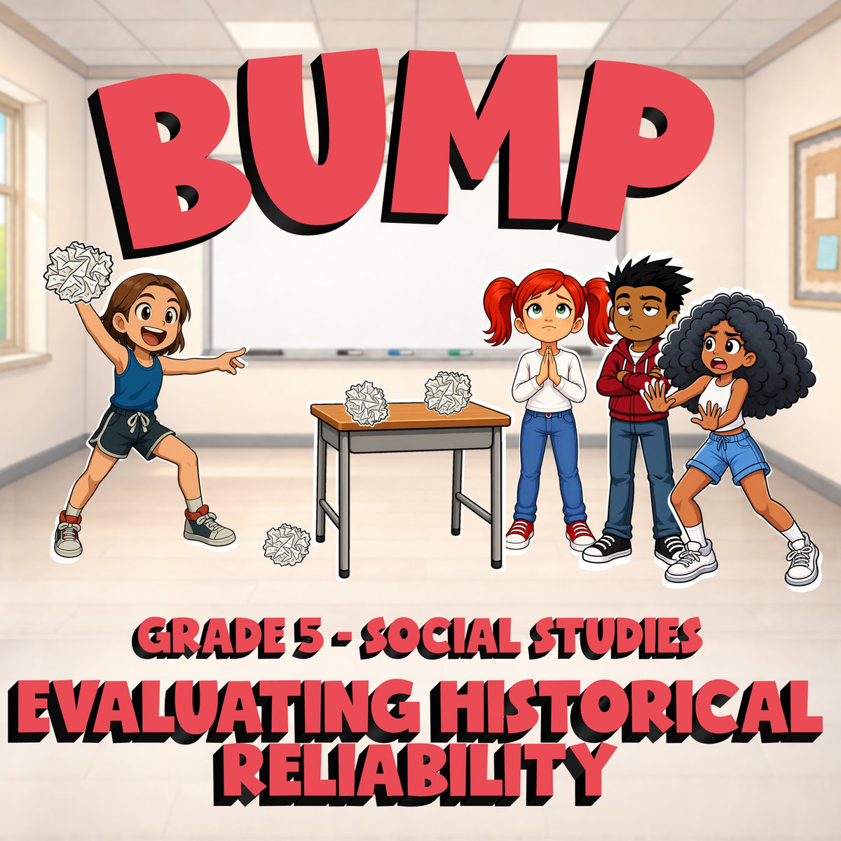 Evaluating Historical Reliability BUMP Socials Game - No Prep Grade 5 Review