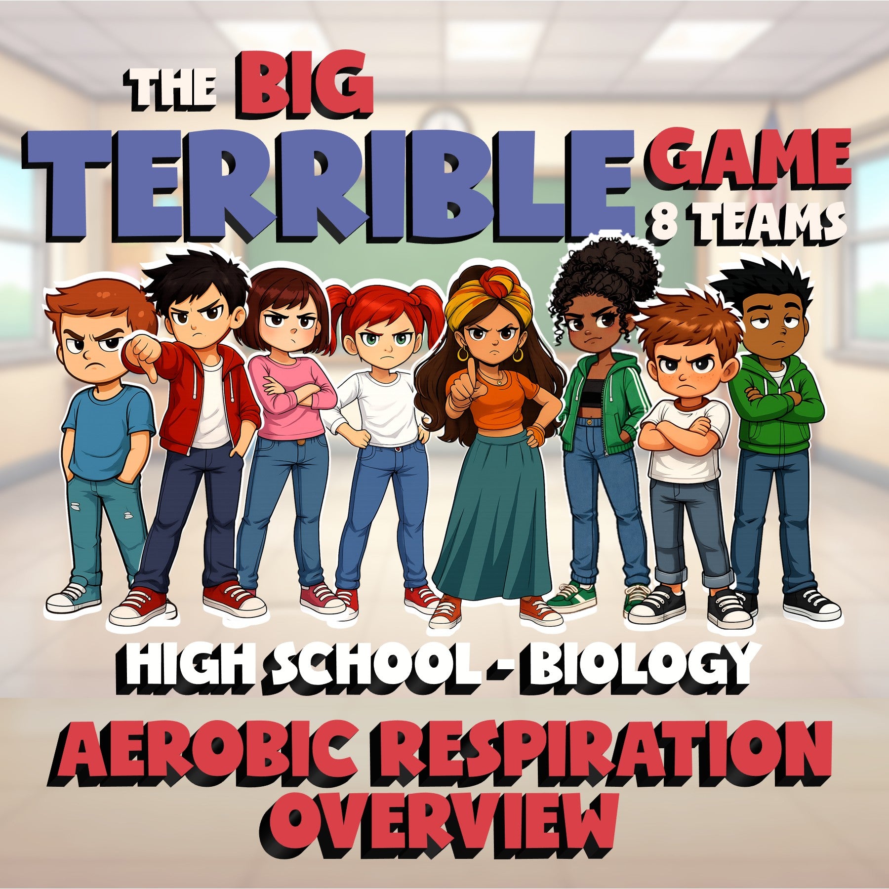 Aerobic Respiration Overview BIG TERRIBLE GAME - No Prep Biology Science Review