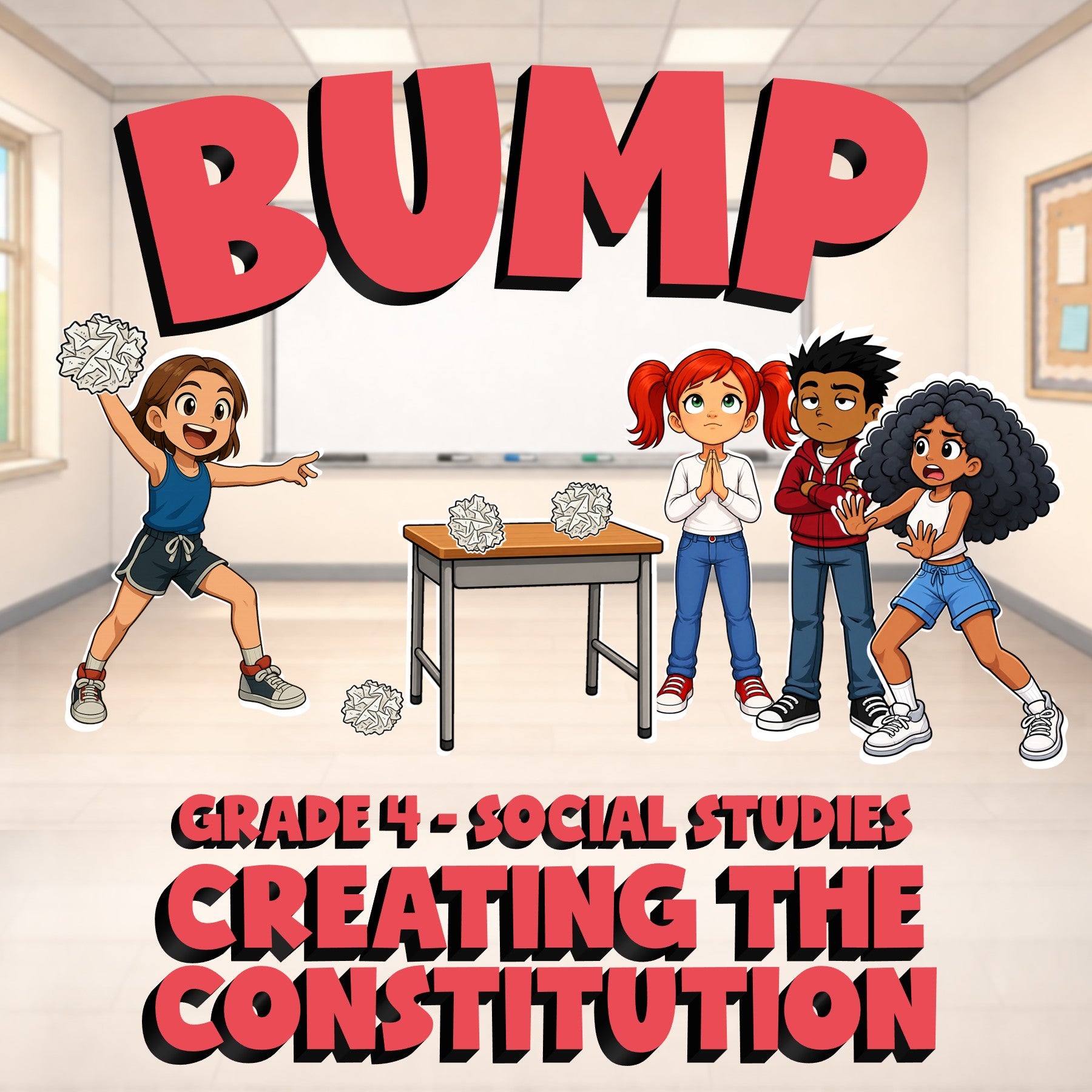 Creating the Constitution BUMP Socials Game - No Prep Grade 4 Review Activity
