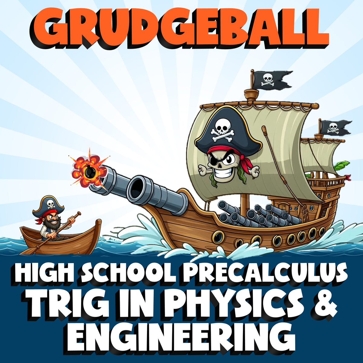 Trig in Physics & Engineering GRUDGEBALL Math Game - No Prep PreCalculus Review