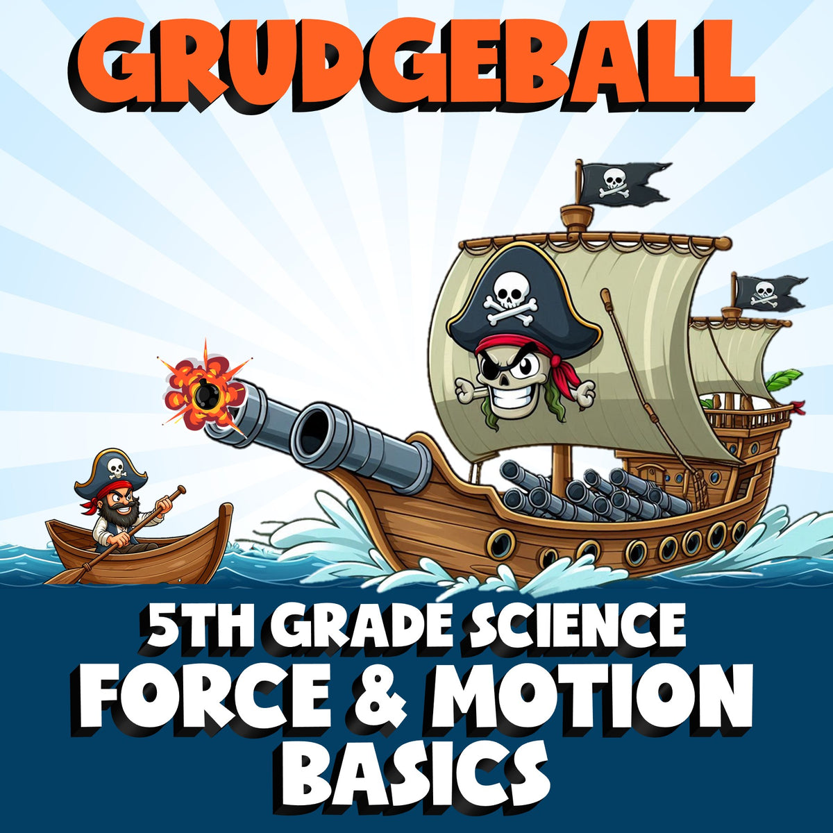 Force & Motion Basics GRUDGEBALL Science Game - No Prep Grade 5 Review Activity