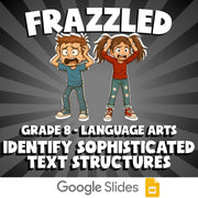 Identify Sophisticated Text Structures FRAZZLED ELA Game - No Prep Grade 8