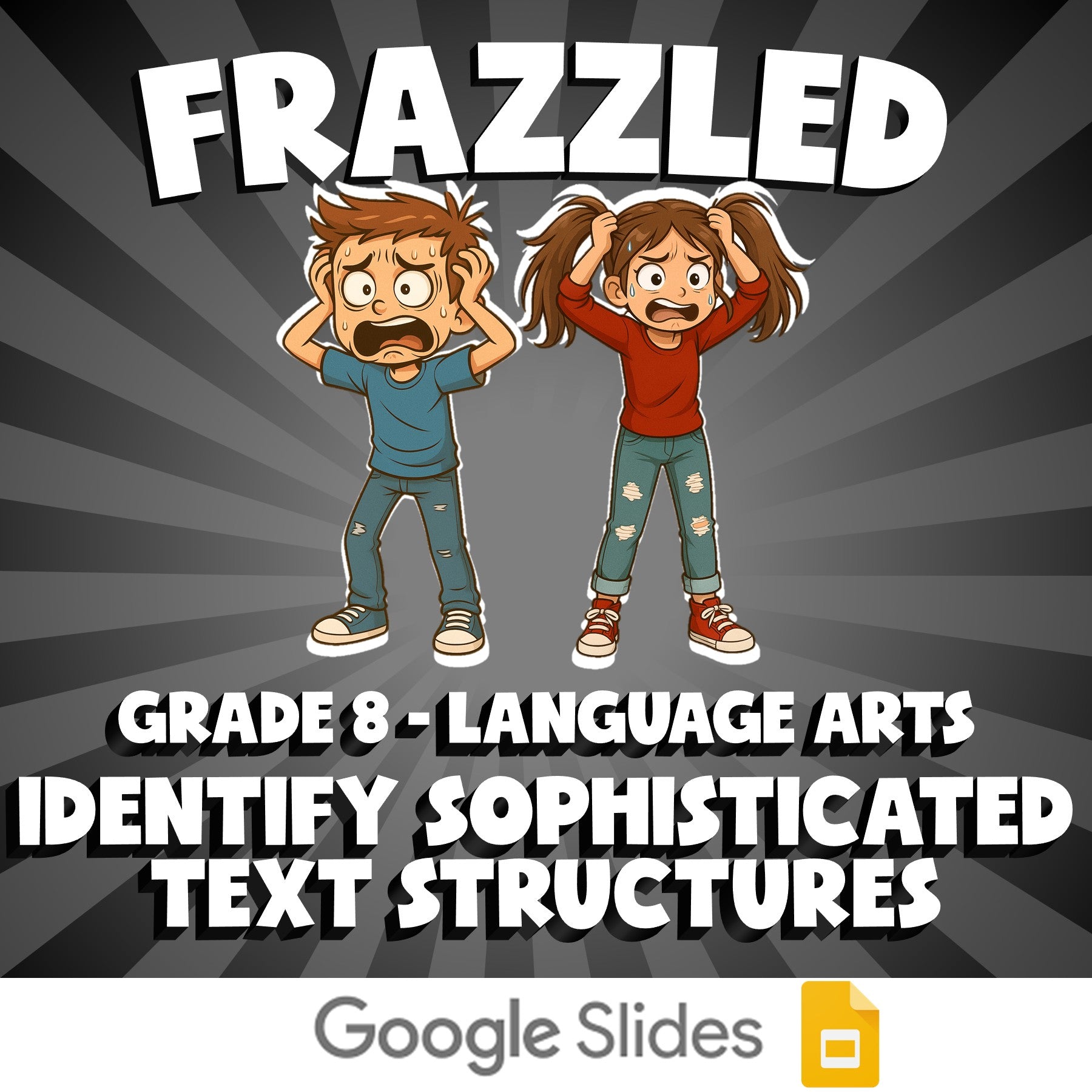 Identify Sophisticated Text Structures FRAZZLED ELA Game - No Prep Grade 8