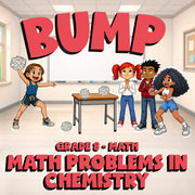 Math Problems in Chemistry BUMP Math Game - No Prep Grade 8 Review Activity
