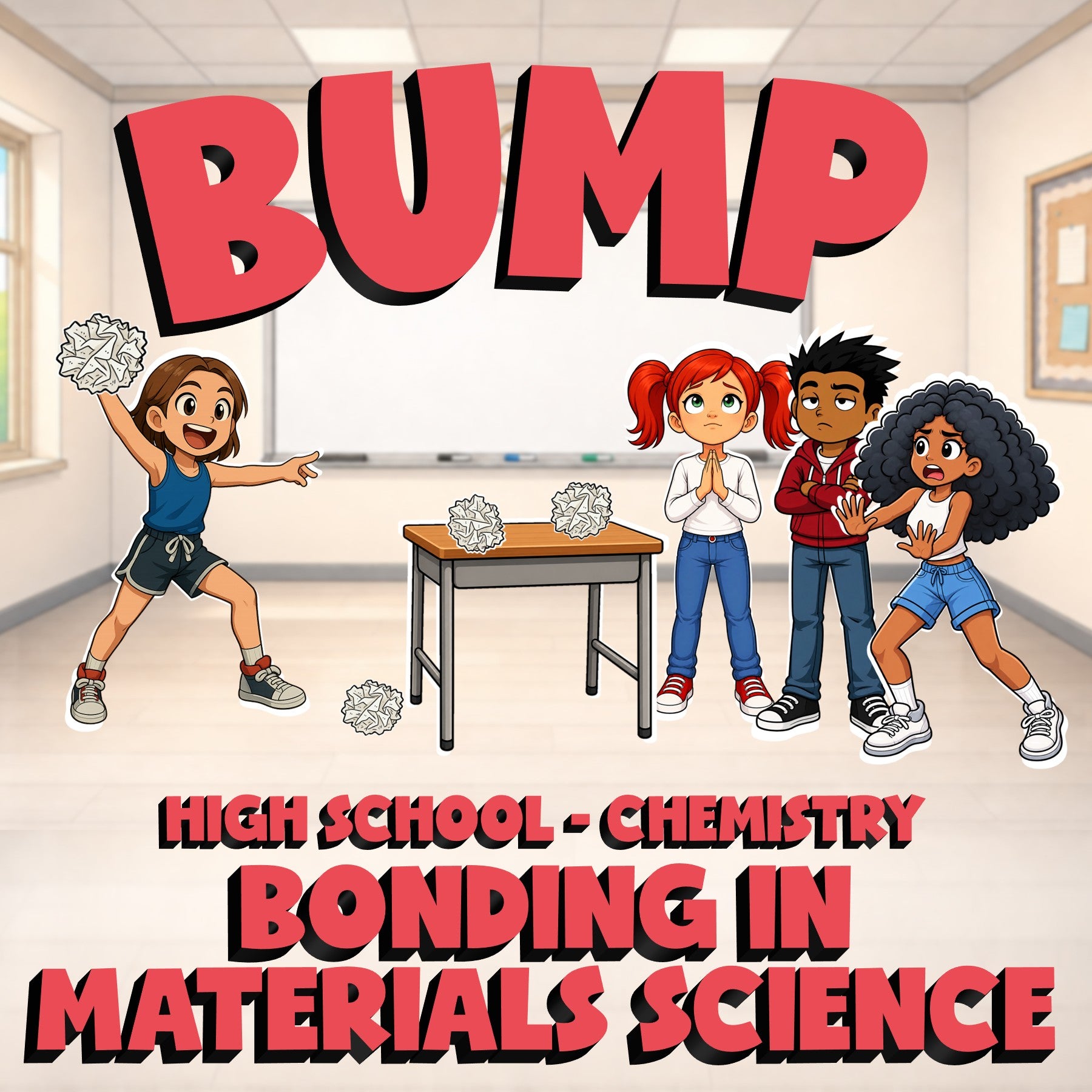 Bonding in Materials Science BUMP Science Game - No Prep Chemistry Review