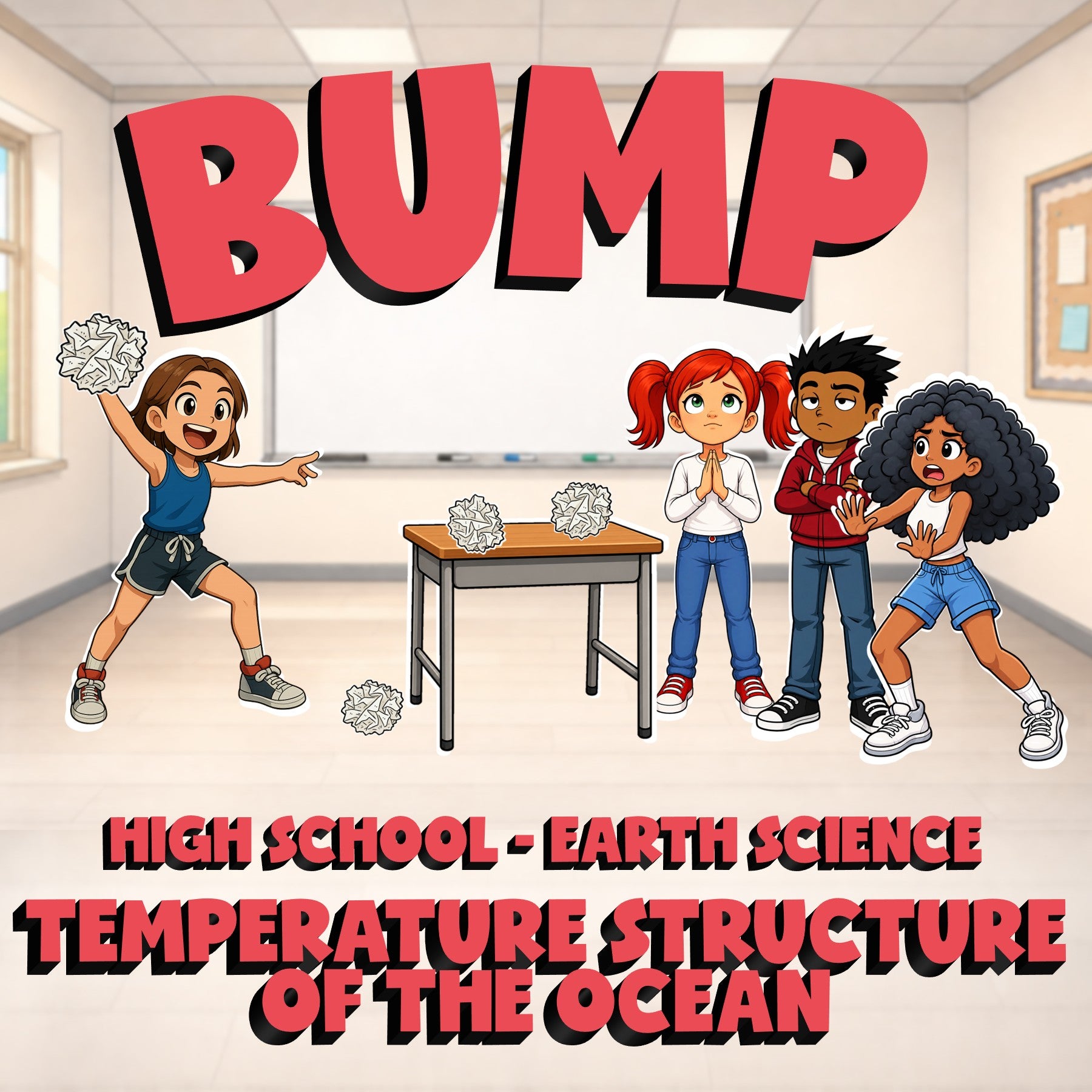 Temperature Structure of the Ocean BUMP Game - No Prep Earth Science Review