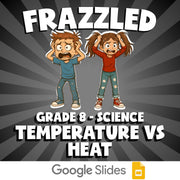 Temperature vs Heat FRAZZLED Science Game - No Prep Grade 8 Review Activity