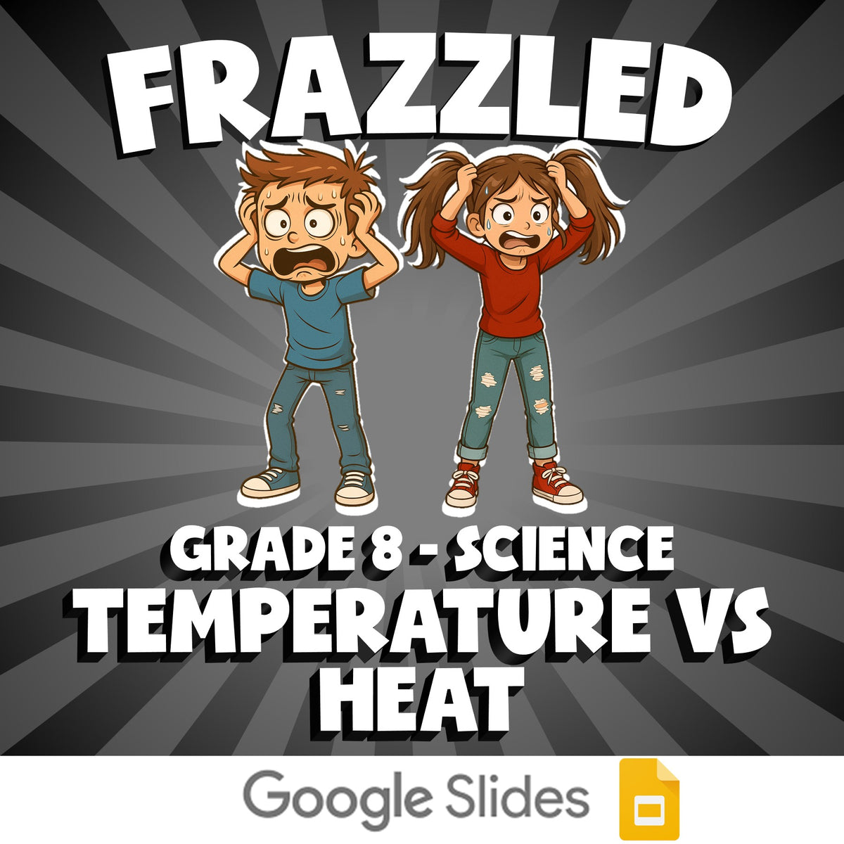 Temperature vs Heat FRAZZLED Science Game - No Prep Grade 8 Review Activity