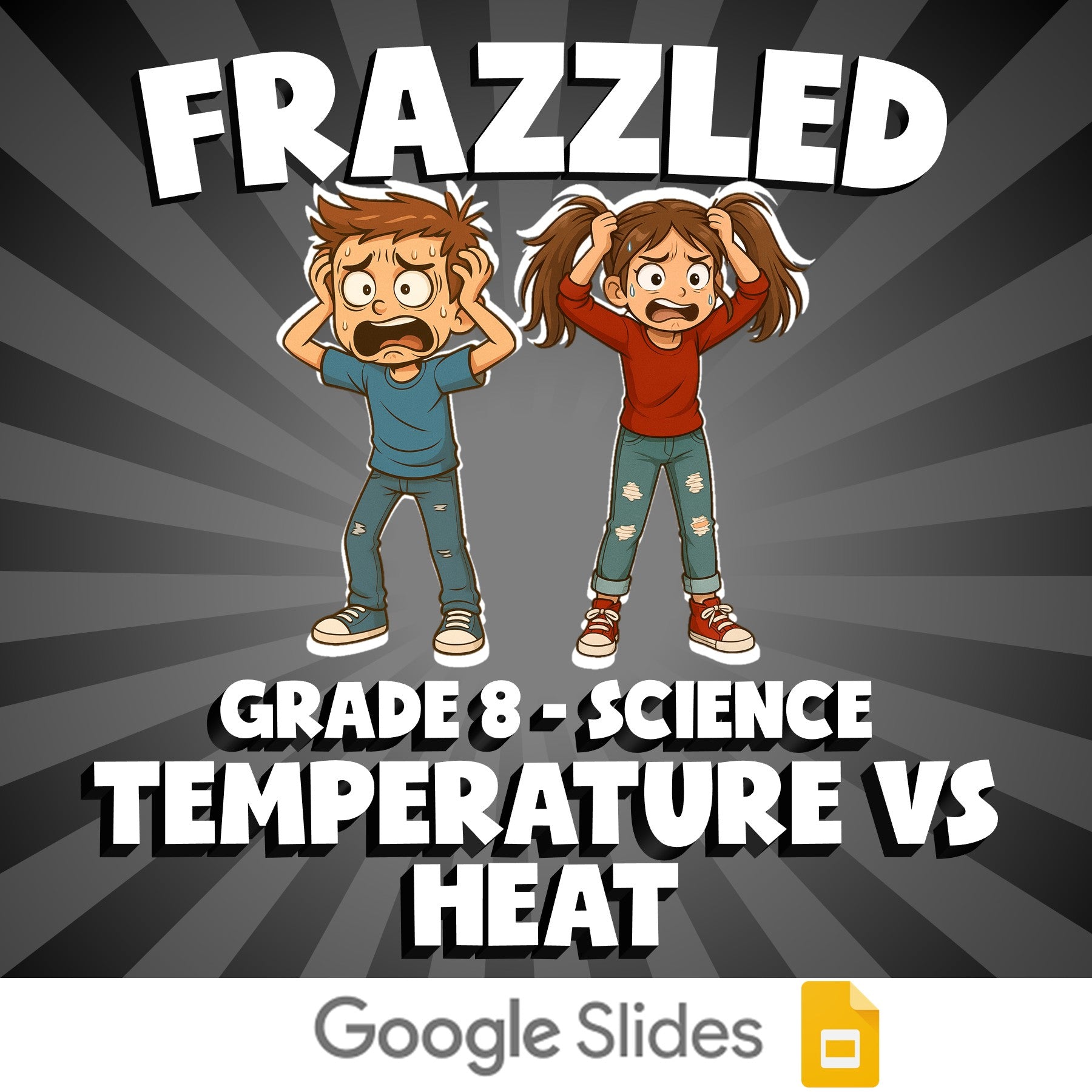 Temperature vs Heat FRAZZLED Science Game - No Prep Grade 8 Review Activity