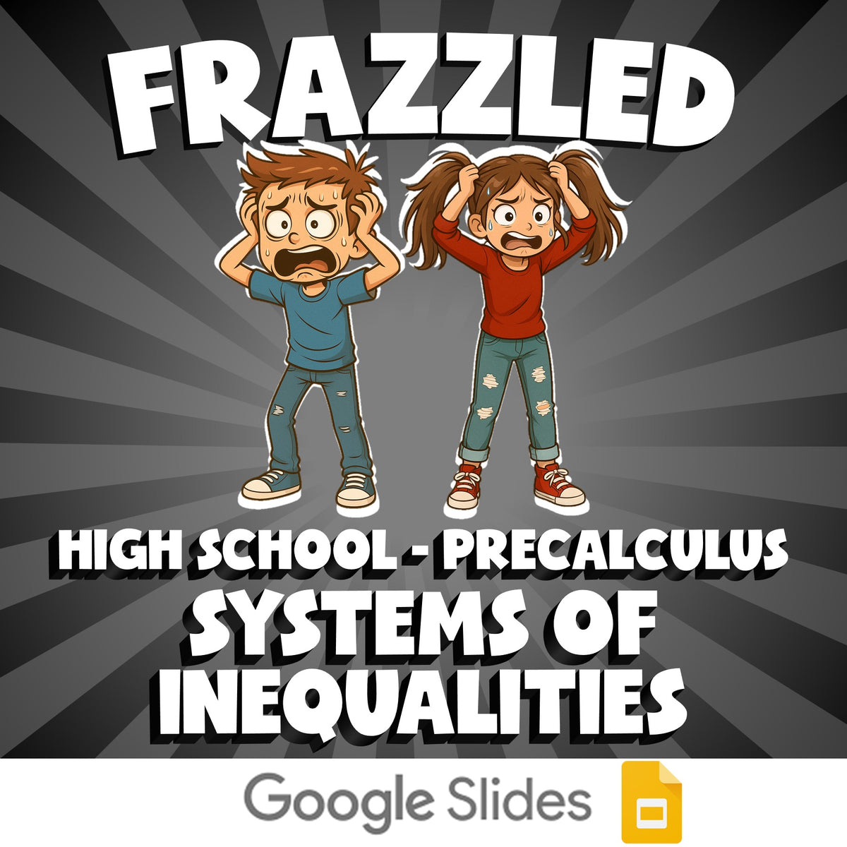 Systems of Inequalities FRAZZLED Math Game - No Prep PreCalculus Review Activity