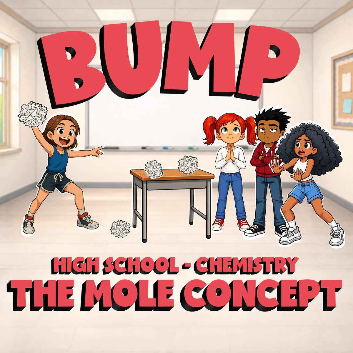 The Mole Concept BUMP Science Game - No Prep Chemistry Review Activity