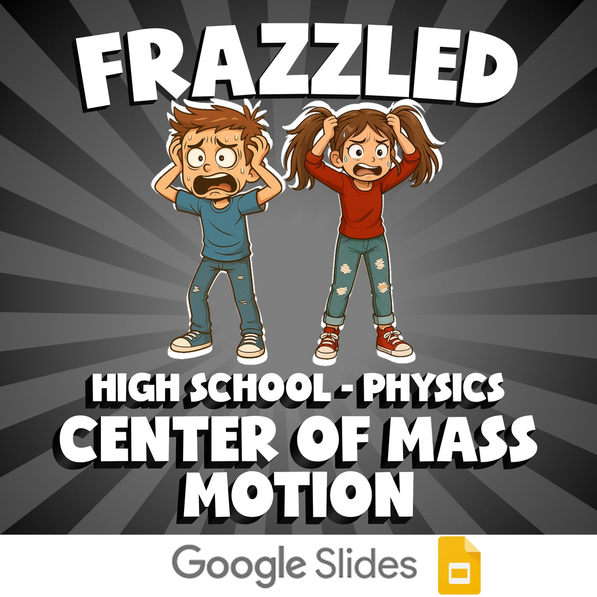 Center of Mass Motion FRAZZLED Science Game - No Prep Physics Review Activity