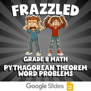 Pythagorean Theorem Word Problems FRAZZLED Math Game - No Prep Grade 8 Review