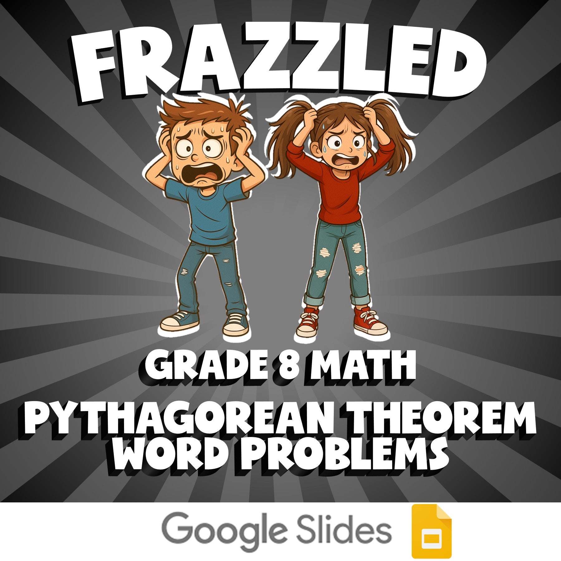 Pythagorean Theorem Word Problems FRAZZLED Math Game - No Prep Grade 8 Review