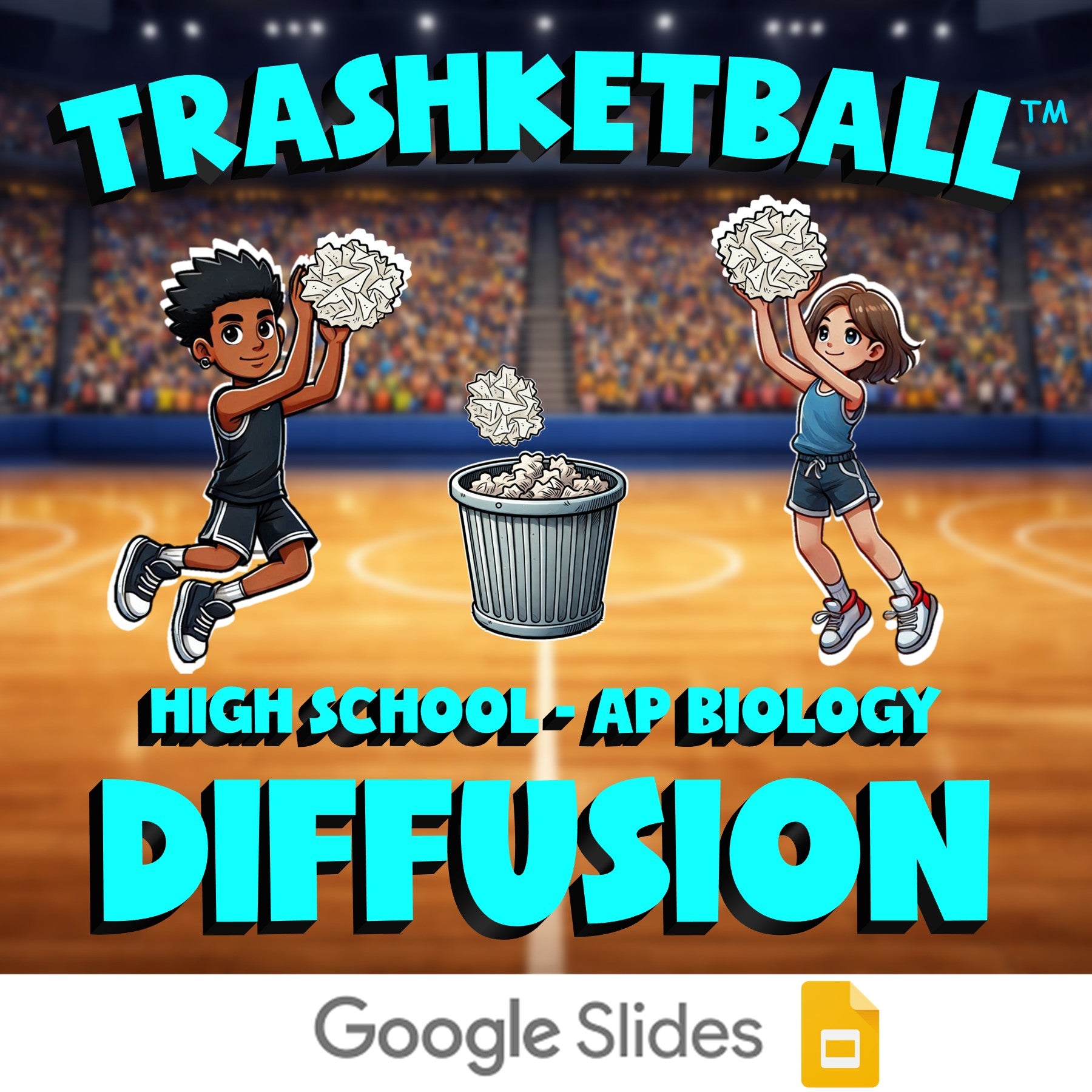 Diffusion TRASHKETBALL Science Game - No Prep AP Biology Review Activity
