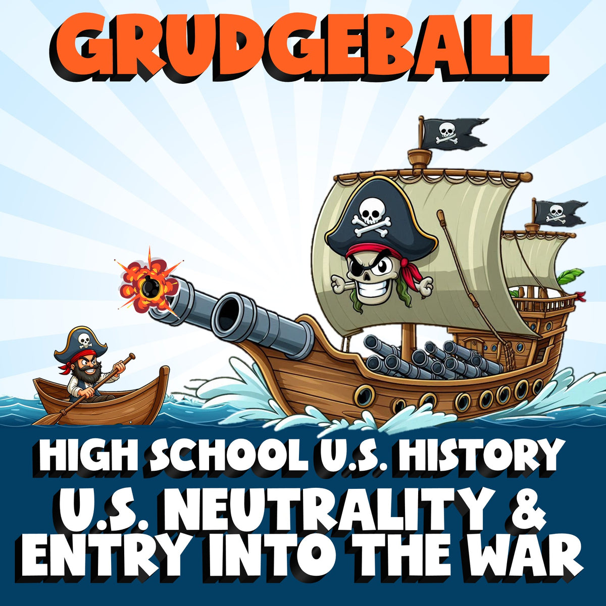 U.S. Neutrality & Entry into the War GRUDGEBALL U.S. History Game - No Prep