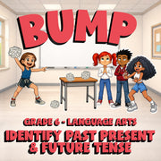 Identify Past Present & Future Tense BUMP ELA Game - No Prep Grade 6 Review