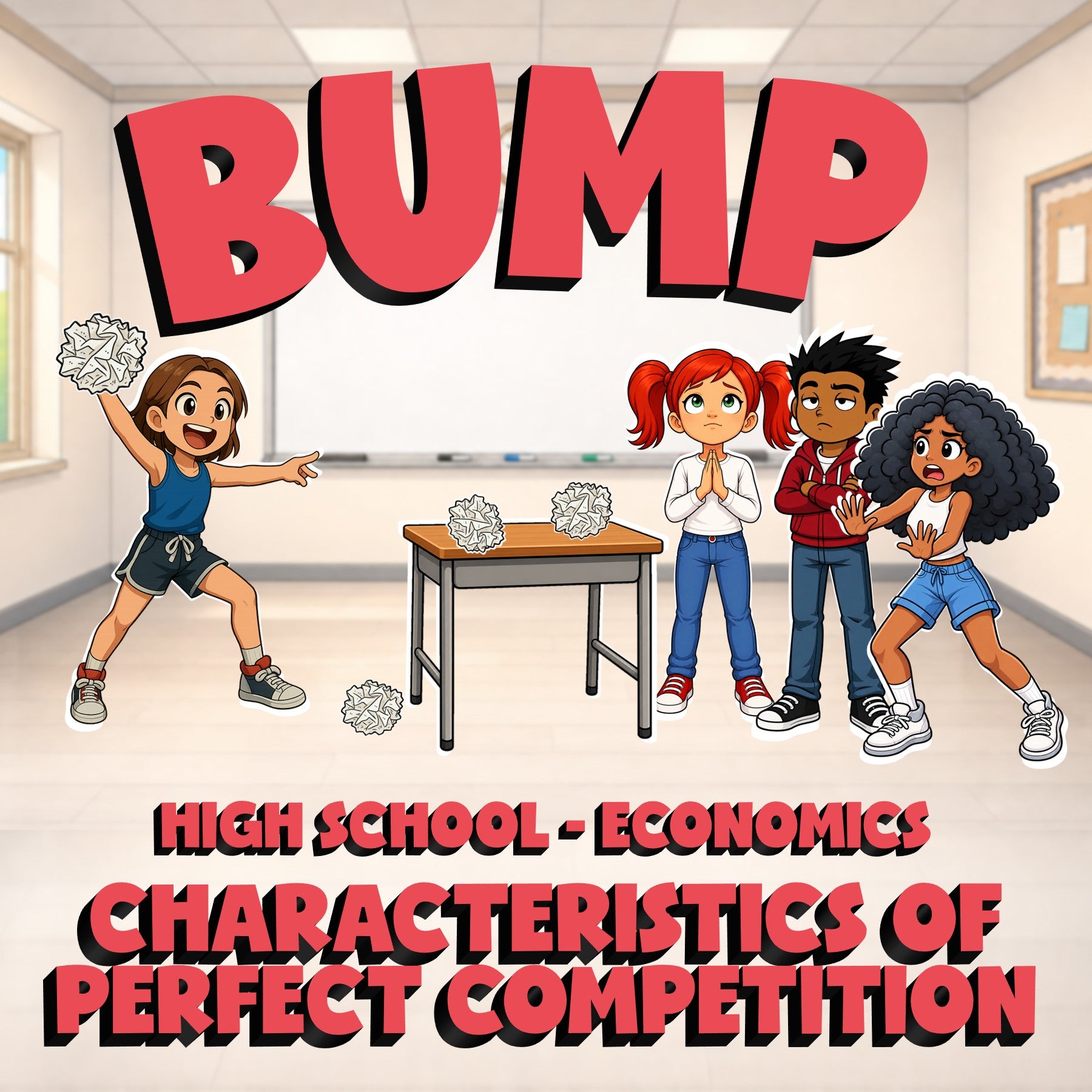 Characteristics of Perfect Competition BUMP Economics Game - No Prep Review