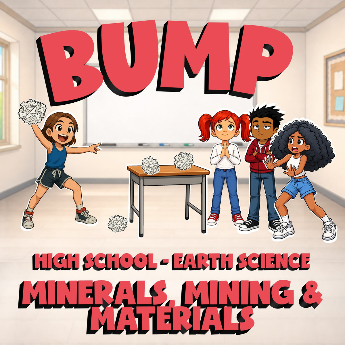 Minerals, Mining & Materials BUMP Game - No Prep Earth Science Review Activity