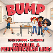 Parallel & Perpendicular Lines BUMP Math Game - No Prep Algebra 1 Review