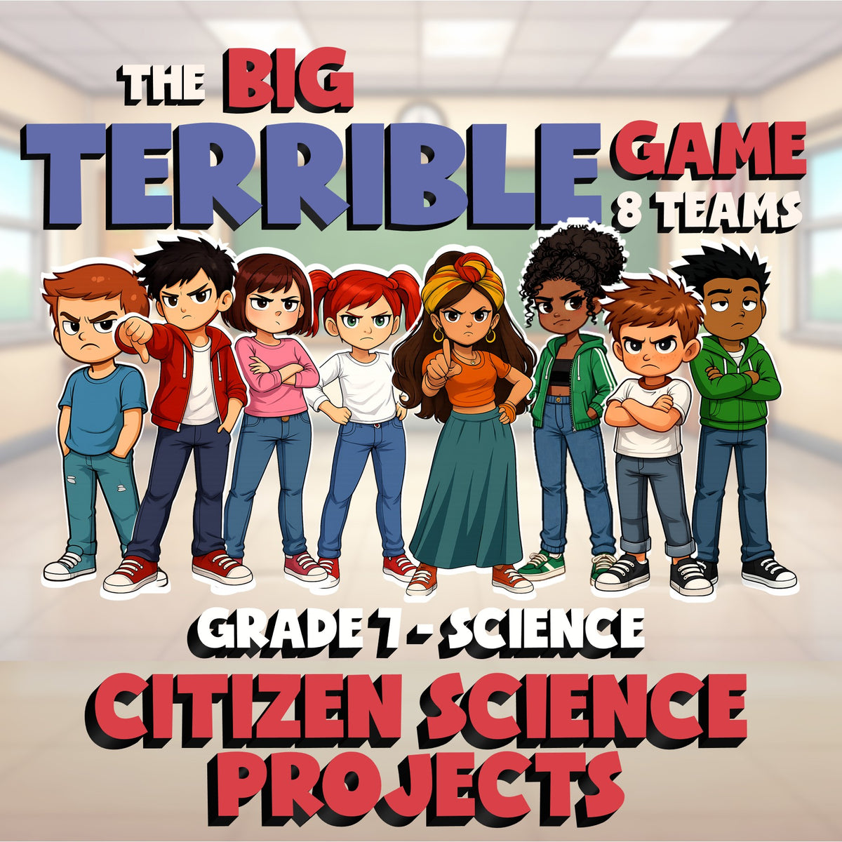 Citizen Science Projects BIG TERRIBLE GAME - No Prep Grade 7 Science Review
