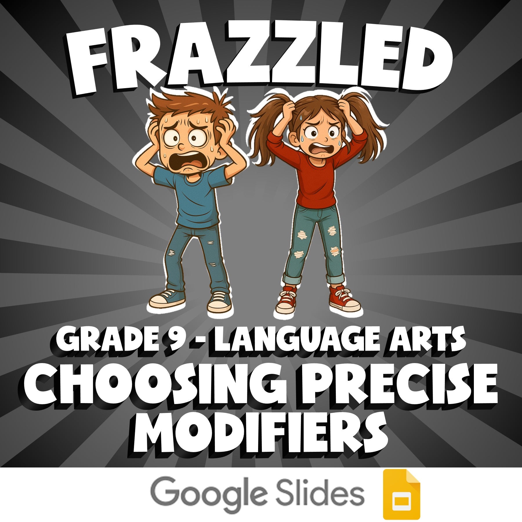 Choosing Precise Modifiers FRAZZLED ELA Game - No Prep Grade 9 Review Activity